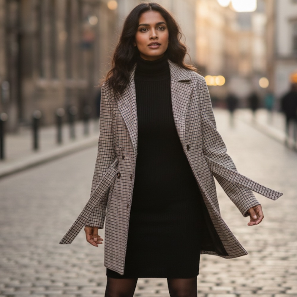 L’Academie Claire Coat Double Breasted Town and Country Jacket XL - Picture 9 of 10